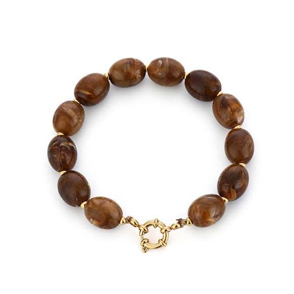 By Have a Pico - Armband kralen - Bruin