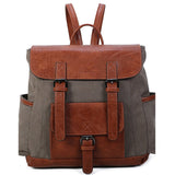 Ines Delaure - Rugtas - Canvas - Grijs - Bruin