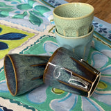 Lavandoux - Retro Beker Set - Blauw - Groen