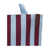 Lot83- Shopper streep - Bordeaux - Lichtblauw