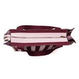 Lot83- Shopper streep - Bordeaux - Roze