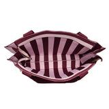 Lot83- Shopper streep - Bordeaux - Roze
