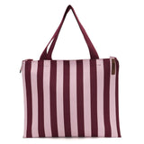 Lot83- Shopper streep - Bordeaux - Roze