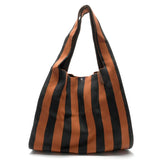 Lot83- Shopper streep - Bruin - Zwart
