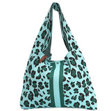 Lot83- Shopper streep - Panter - Aqua - Groen