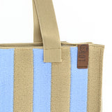 Lot83- Shopper streep - Zand - Blauw
