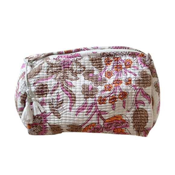 By Have a Pico - Make-up/toiletttasje  - Bloemen - Roze