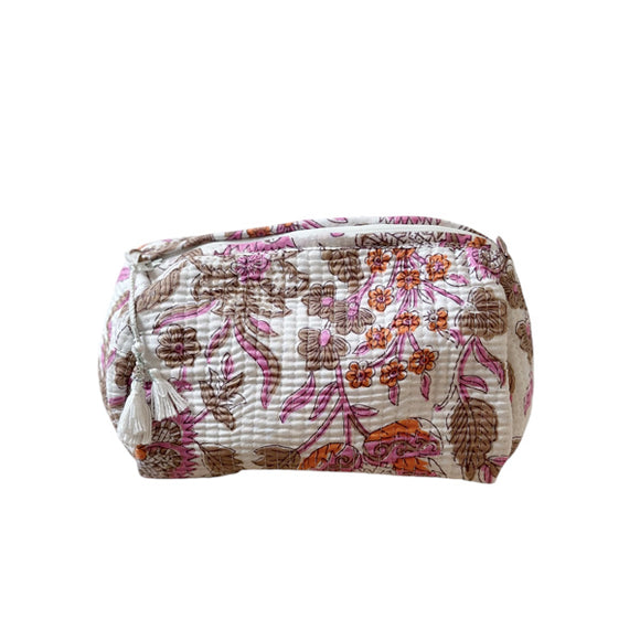 By Have a Pico - Make-up/toiletttasje  - Bloemen - Roze