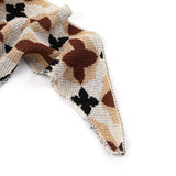 By Have a Pico -Driehoeksjaal bloem - Bruin - Naturel