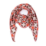 By Have a Pico -Driehoeksjaal bloem - Roze - Bruin