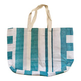 By Have a Pico - Beachbag - Streep - Aqua - Wit