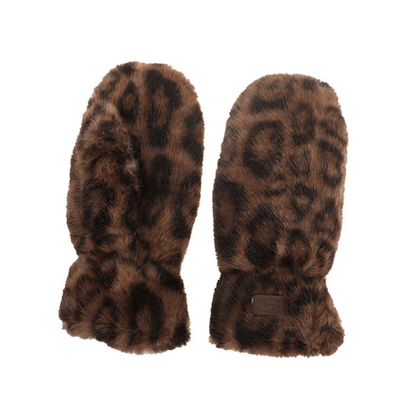 By Have a Pico - Wanten - Faux fur - Panter - Bruin