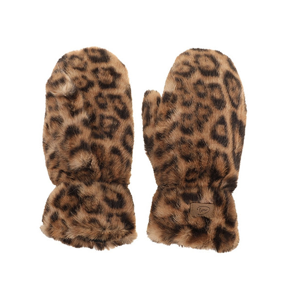 By Have a Pico - Wanten - Faux fur - Panter - Naturel