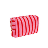 Wauw- Etui/Make-up tasje - Streep - Roze - Rood