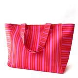 Wauw- Shopper streep - Roze - Oranje