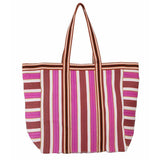Wauw - Strandtas - Streep - Roze - Rood