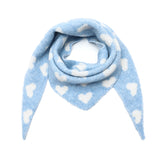 By Have a Pico - Driehoeksjaal hartjes - Blauw