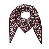 By Have a Pico - Driehoeksjaal leopard - Burgundy - Lichtroze