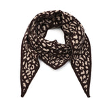By Have a Pico - Driehoeksjaal leopard - Coffee - Khaki