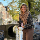 By Have a Pico -Driehoeksjaal knitted - Camel