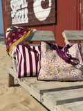 Lot83- Shopper streep - Bordeaux - Roze