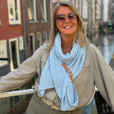 By Have a Pico -Driehoeksjaal knitted - Lichtblauw