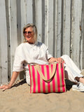 Lot83- Shopper streep - Zand - Roze