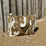 Wauw- Shopper figuratief - Taupe - Wit