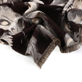 By Have a Pico - Sjaal met bladprint - Bruin